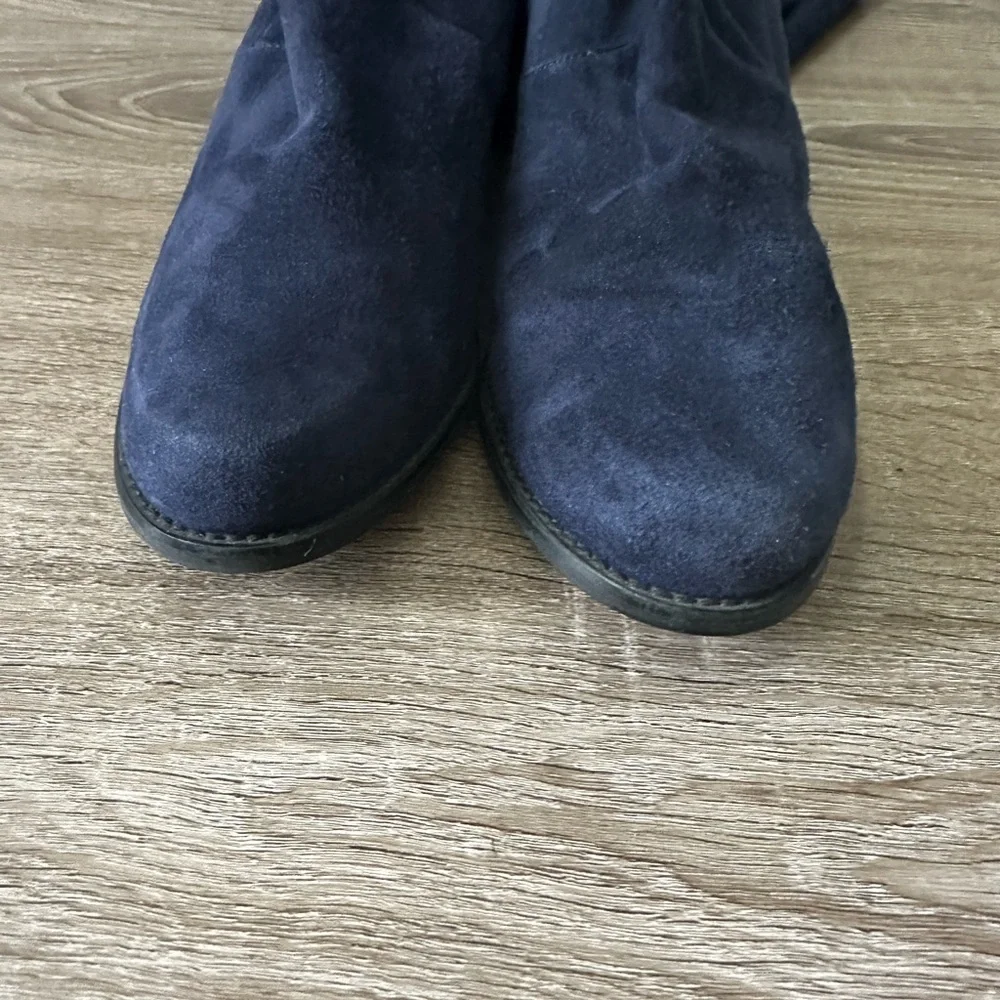 Stuart Weitzman‎ Lowland Navy Suede Over The Knee Boots 7.5